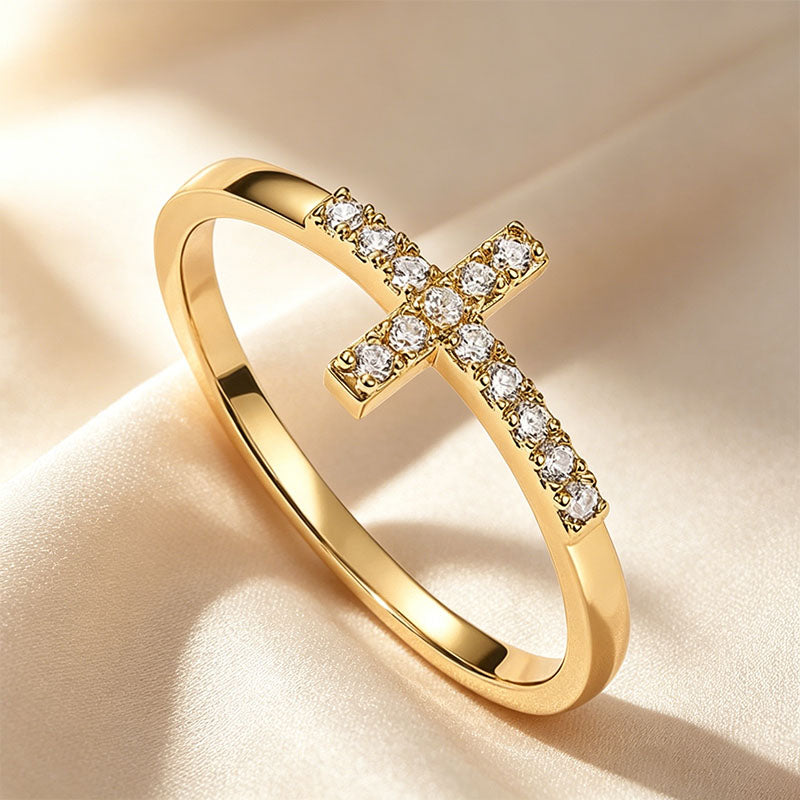Minimalist Cross Ring