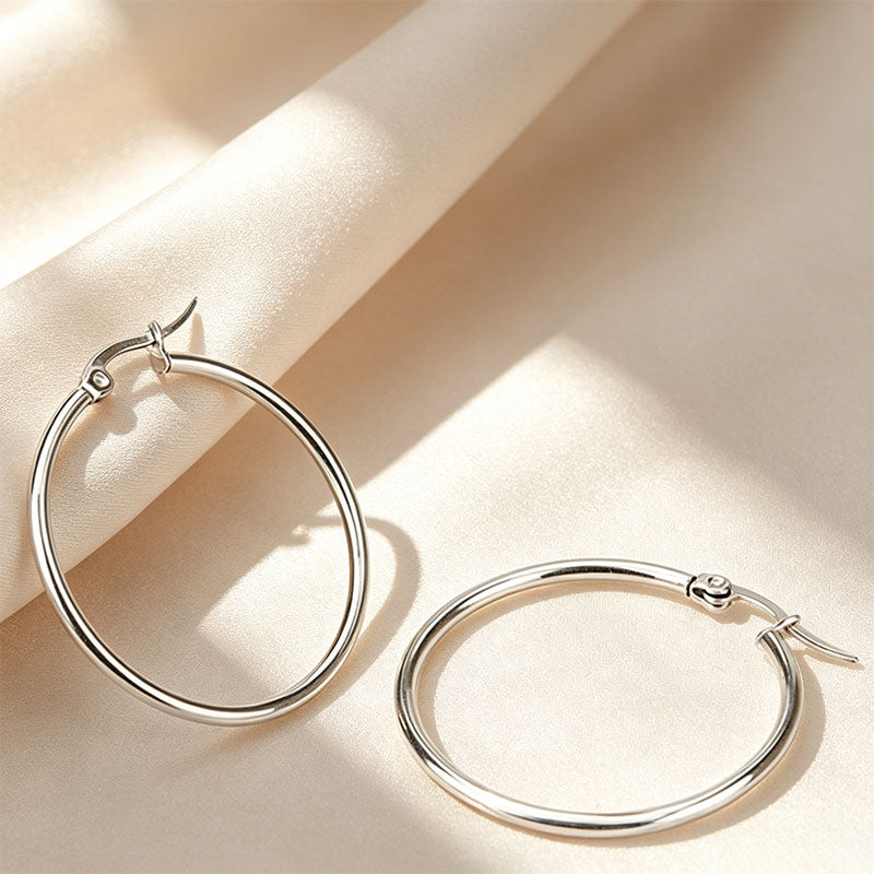 Simple, Smooth Round Earrings