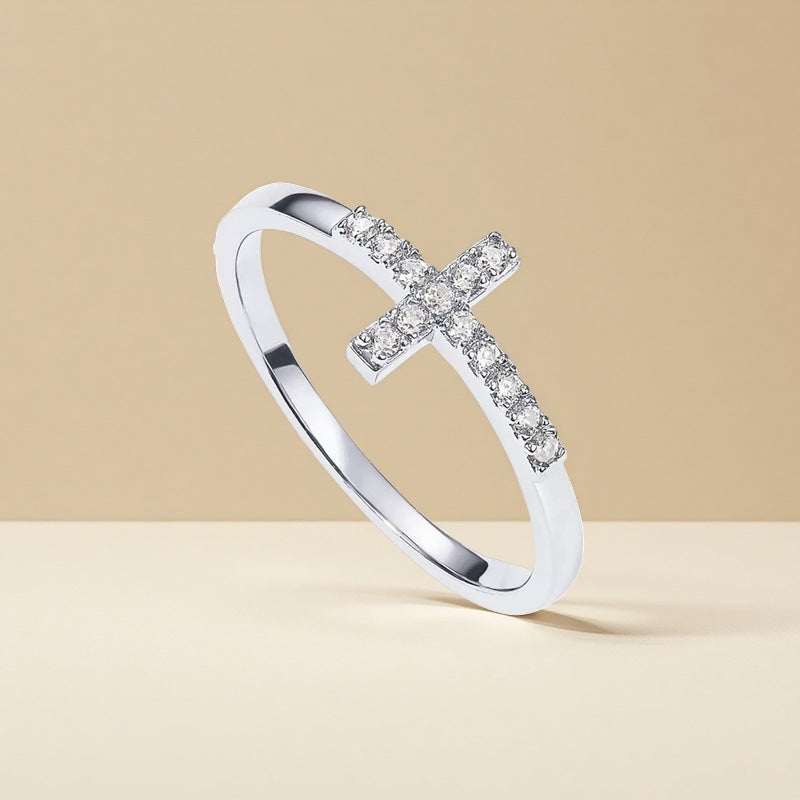 Minimalist Cross Ring