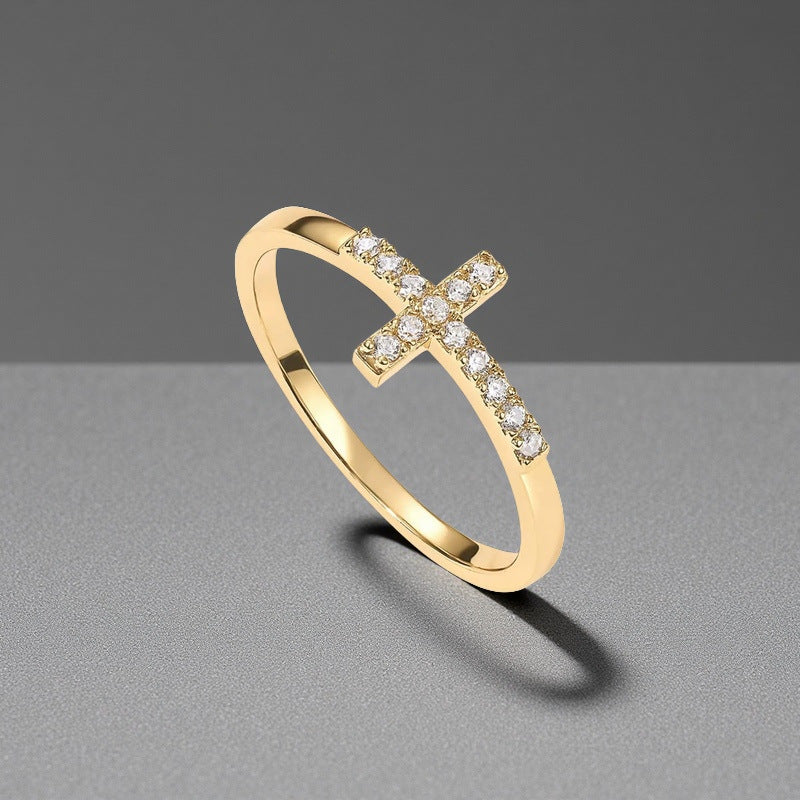 Minimalist Cross Ring