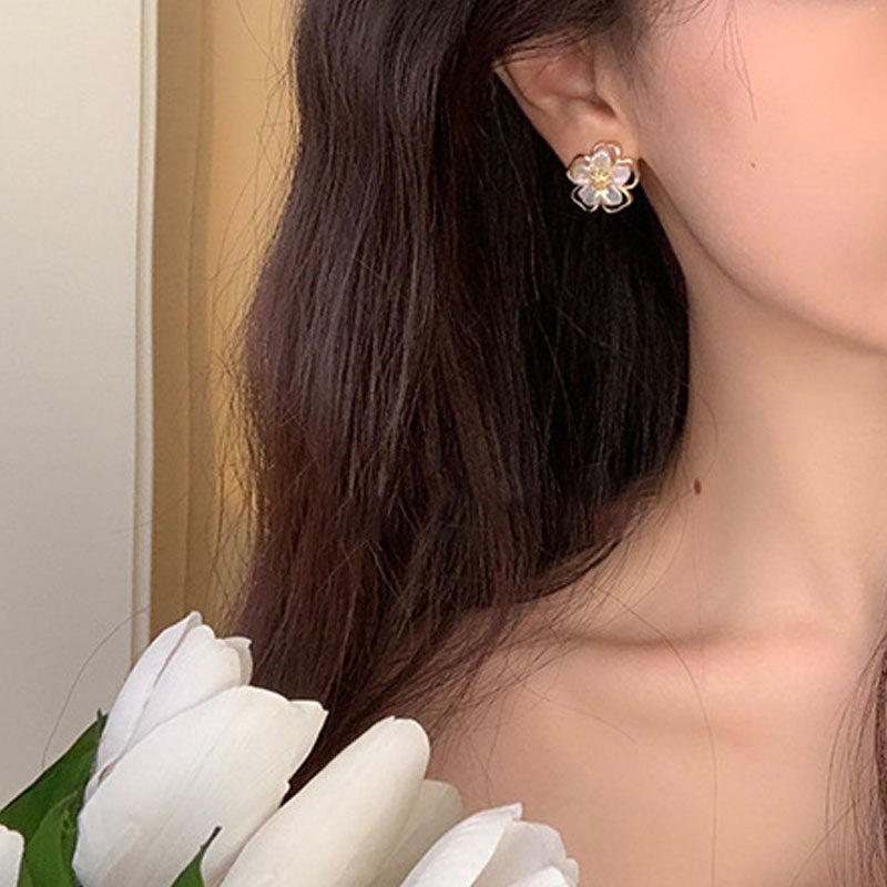 Elegant Openwork Floral Stud Earrings