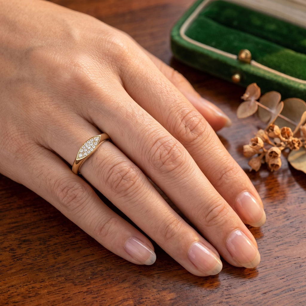 Marquise Paved Wide Dome Ring
