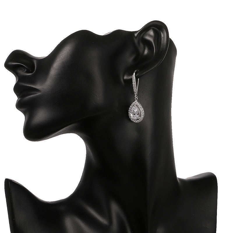 Pear Halo Pavé Drop Earrings