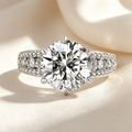 Double Pavé Moissanite Ring