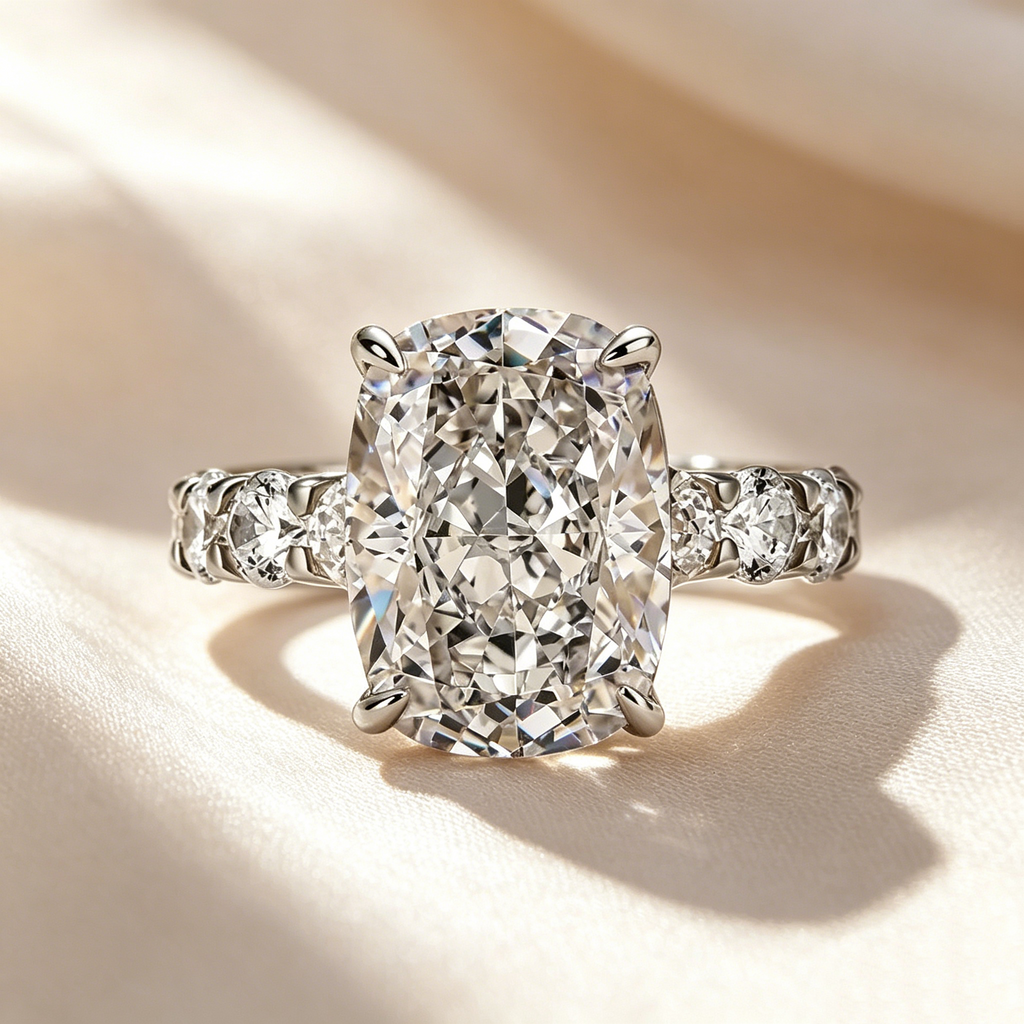 Elegant Ice Cushion Cut Ring