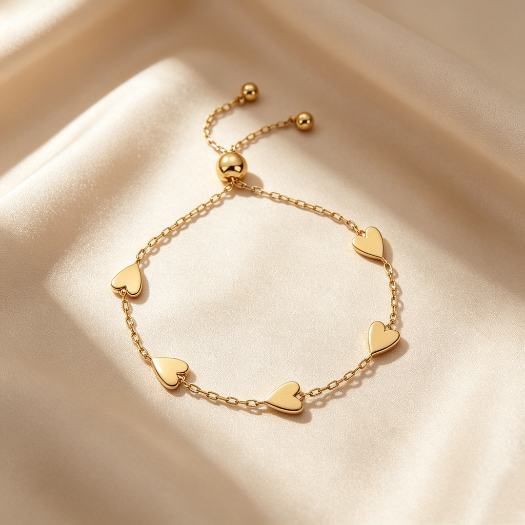 Adjustable Heart Chain Bracelet