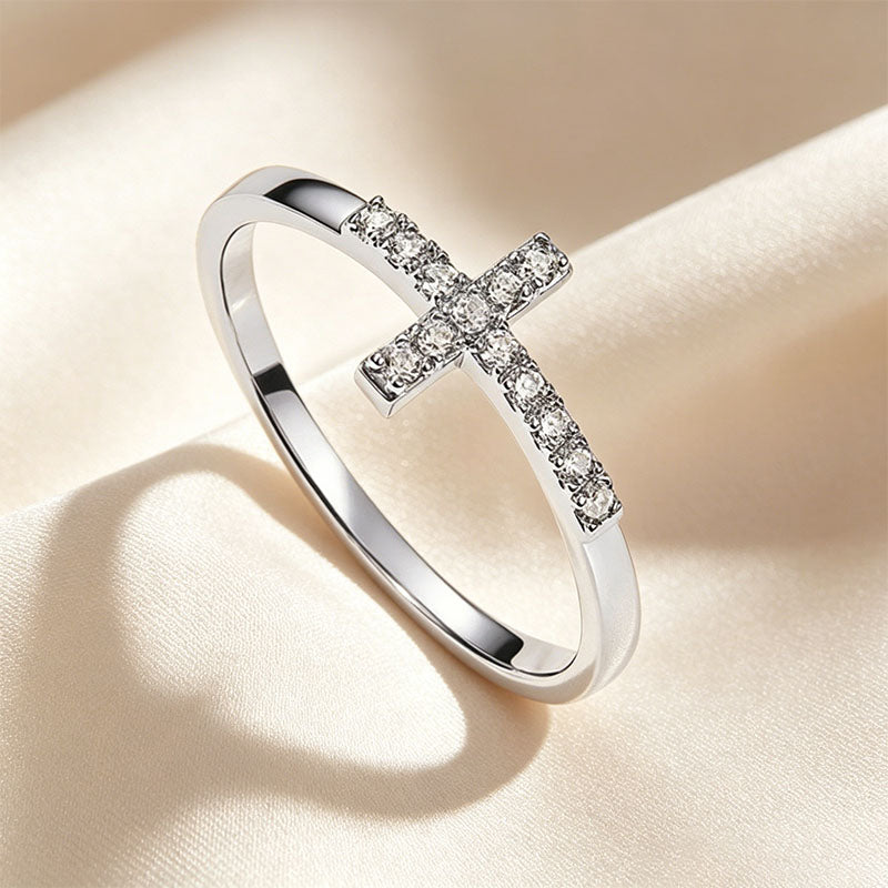 Minimalist Cross Ring