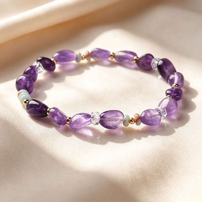 Natural Irregular Amethyst Bracelet