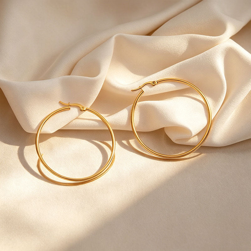 Simple, Smooth Round Earrings