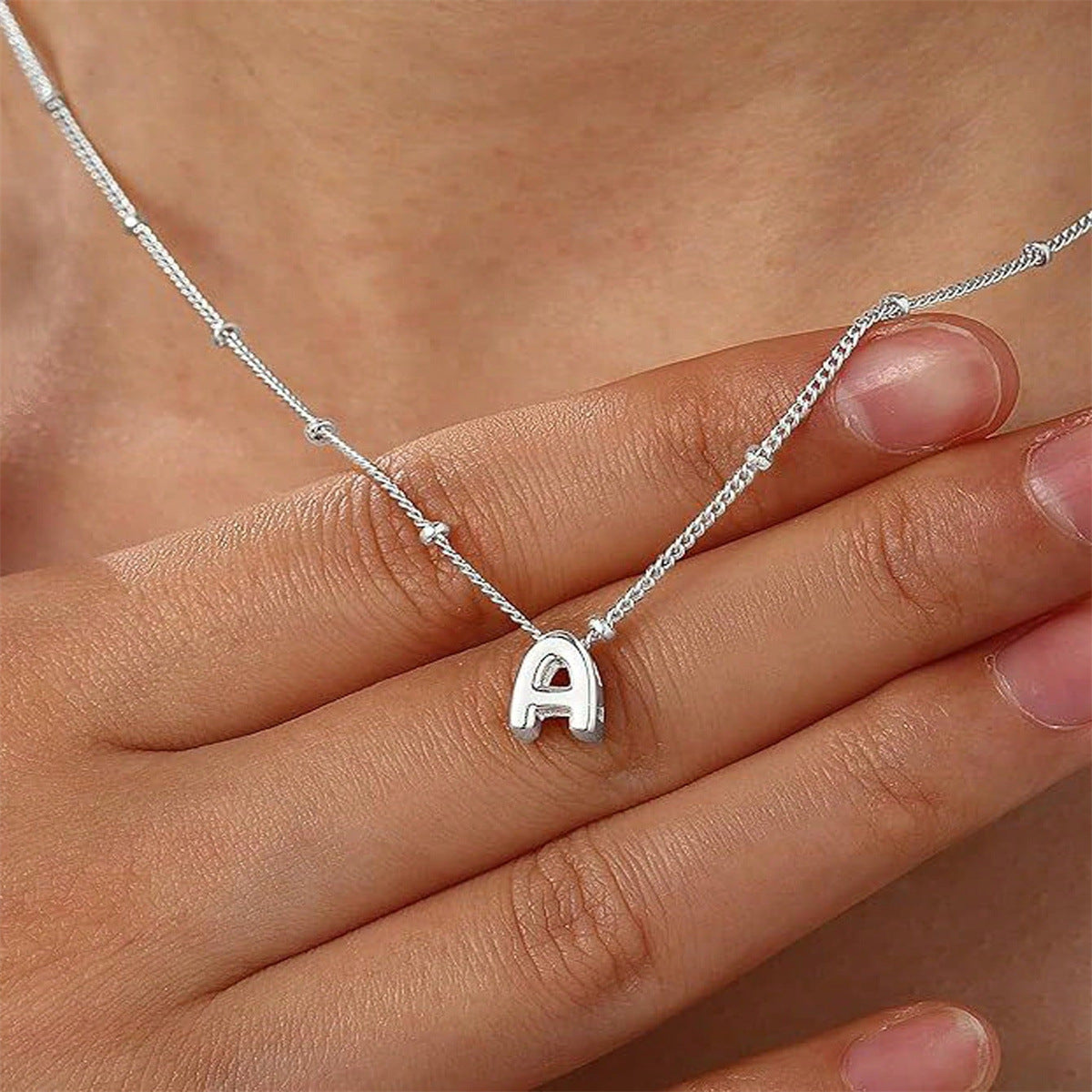 Minimalist Layered Letter Necklace