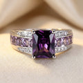Silver Amethyst Channel Ring