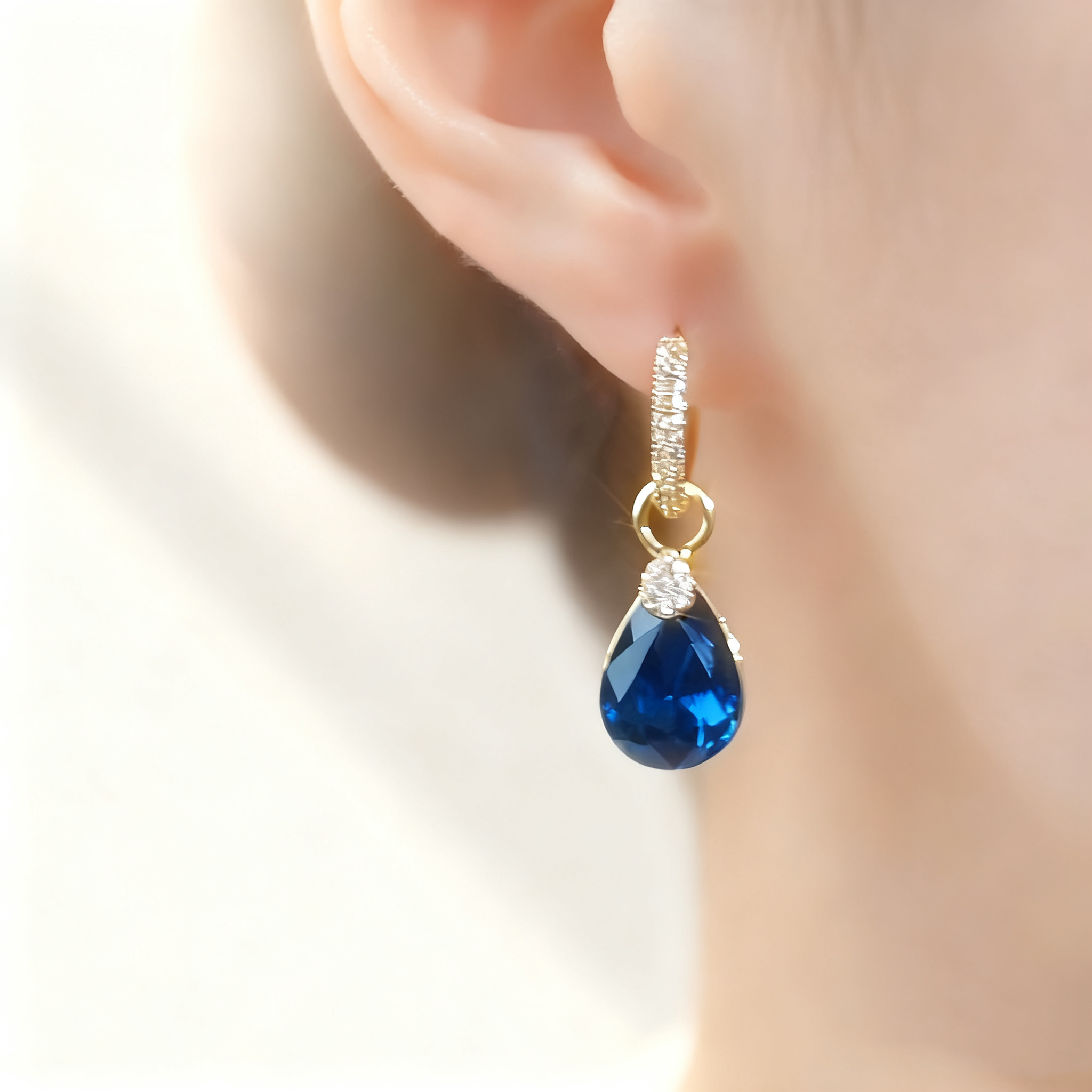 Blue Teardrop Earrings