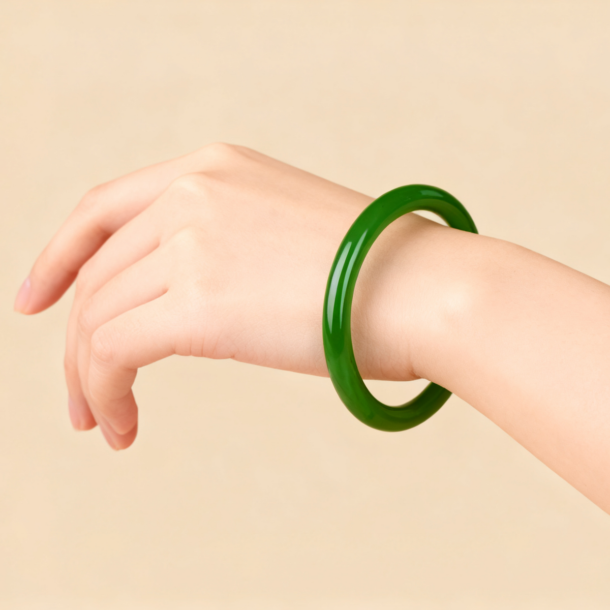 Full green jasper bracelet
