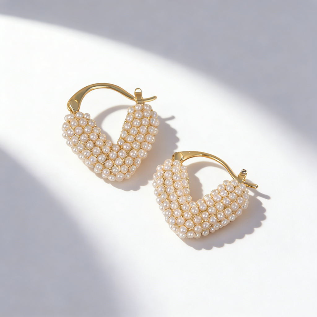 Elegant Heart-Shaped Pearl Earrings