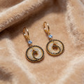 Elegant Black Crystal Pendant Earrings