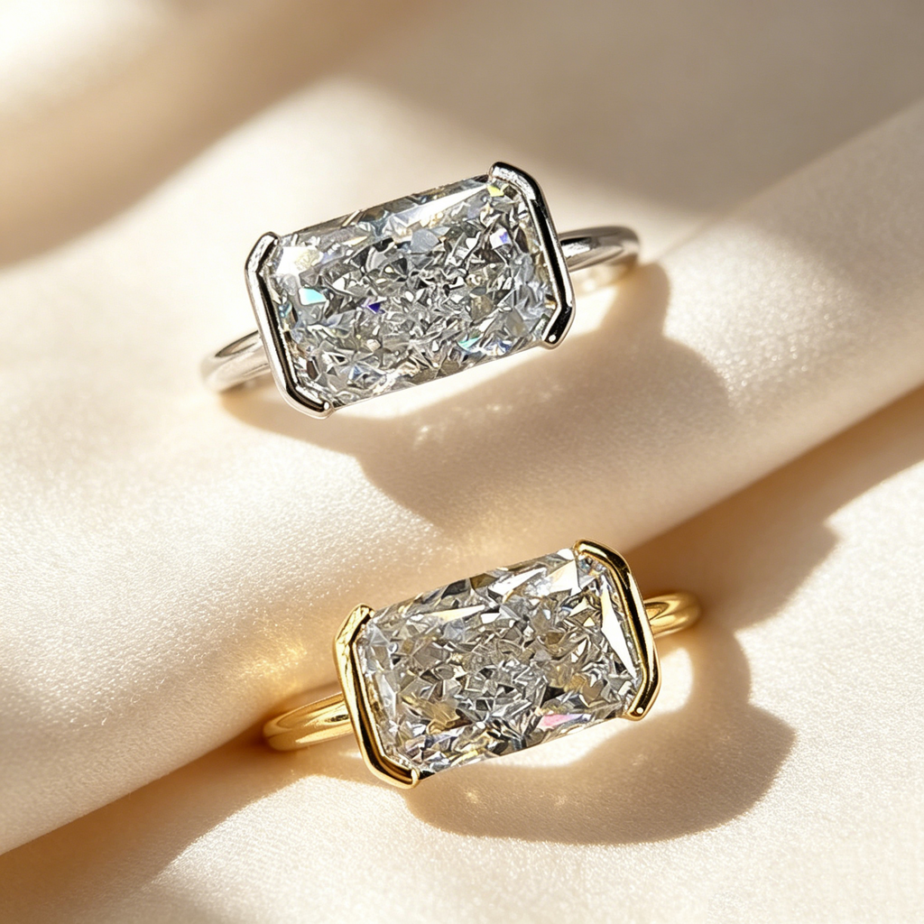 Minimal Emerald Cut Ring