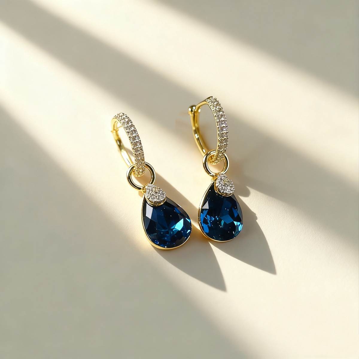 Blue Teardrop Earrings