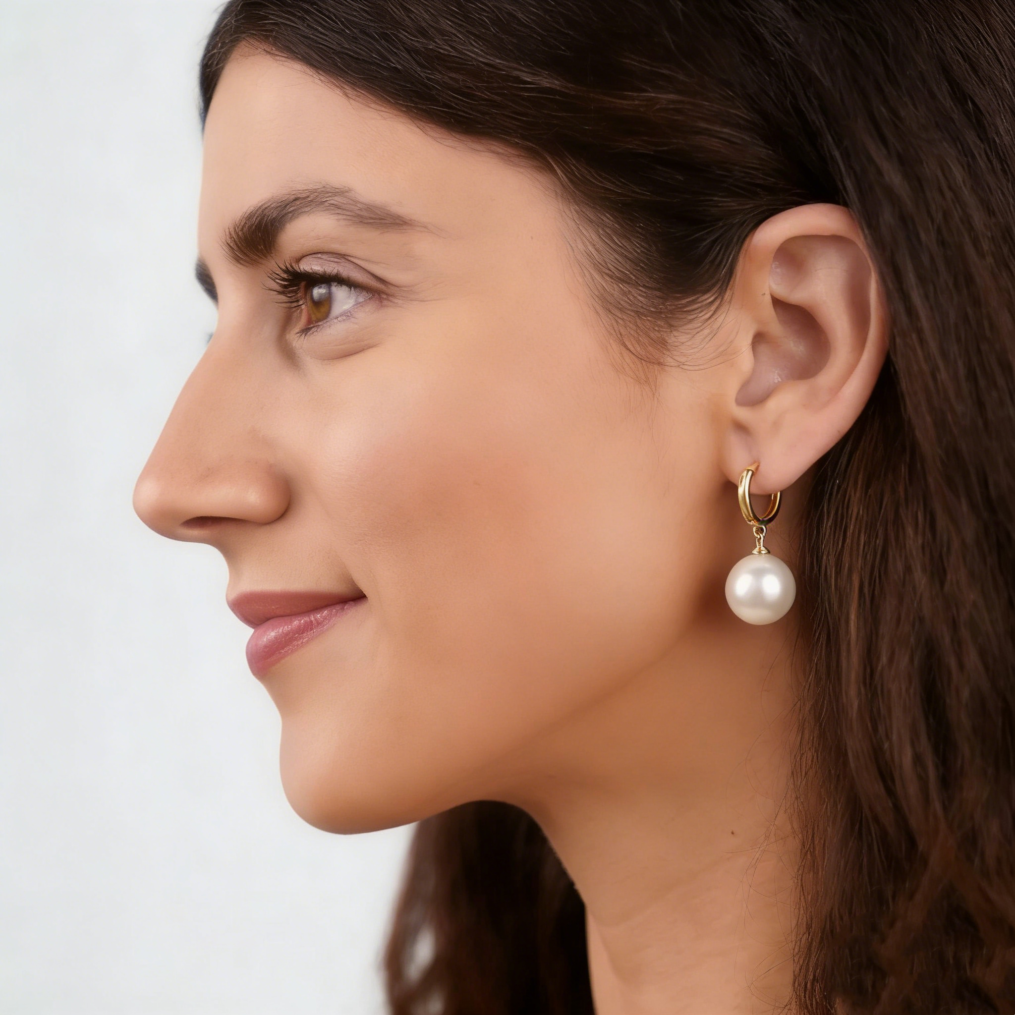 Classic Minimal Pearl Hoop Earrings