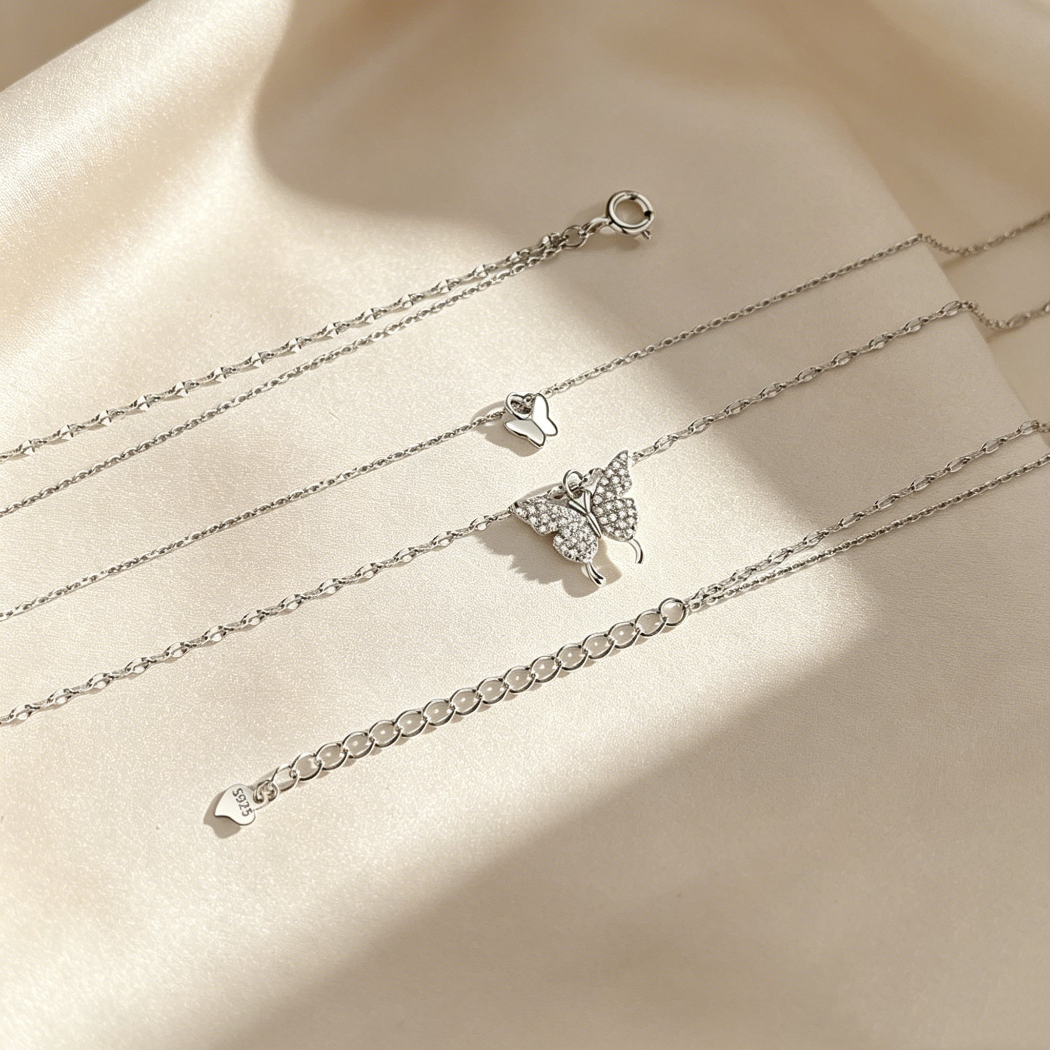 Double Layer Butterfly Necklace