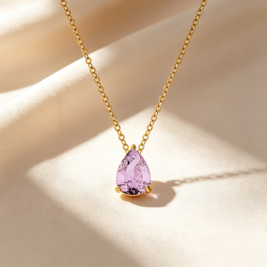 Birthstone Teardrop Necklace