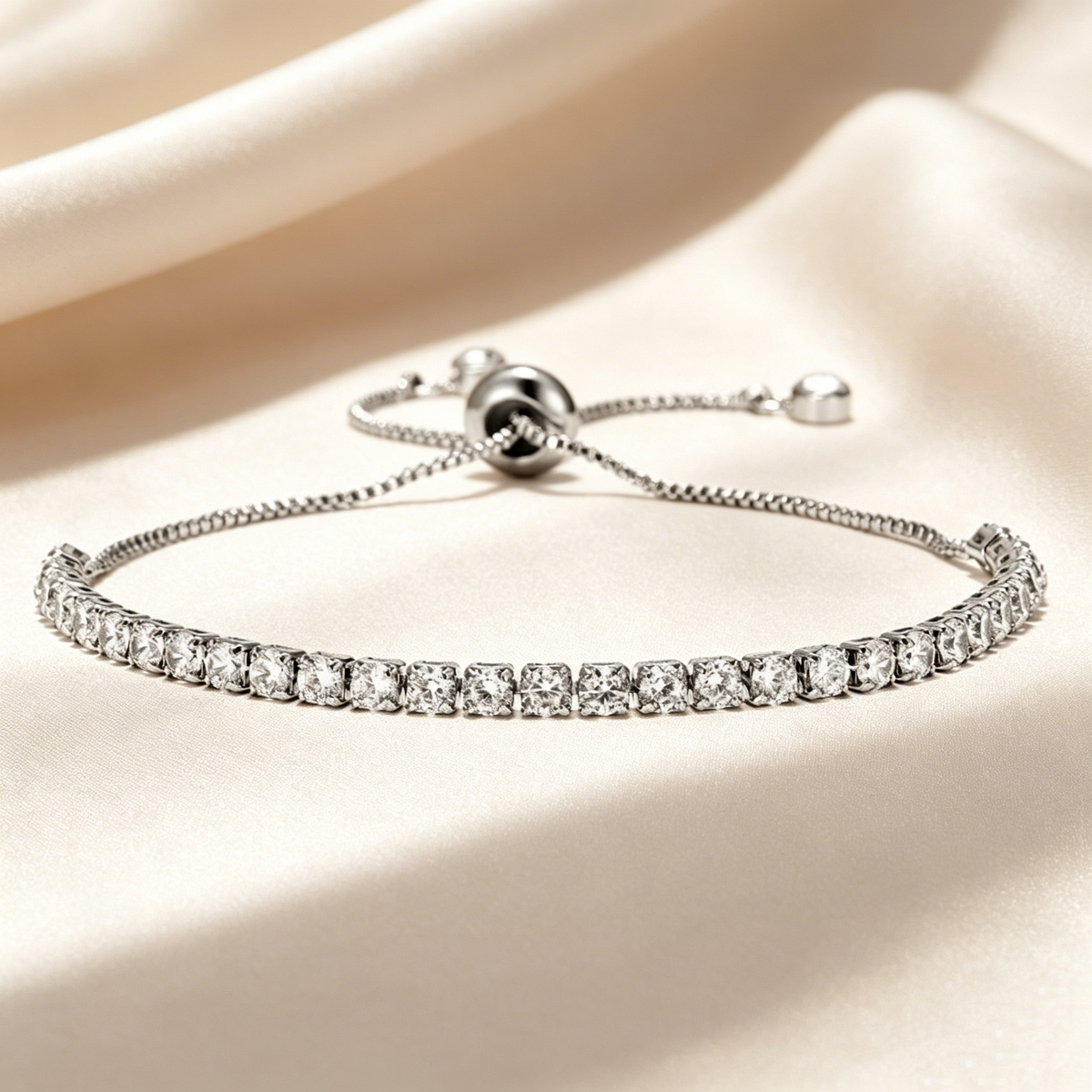Adjustable Moissanite Tennis Bracelet