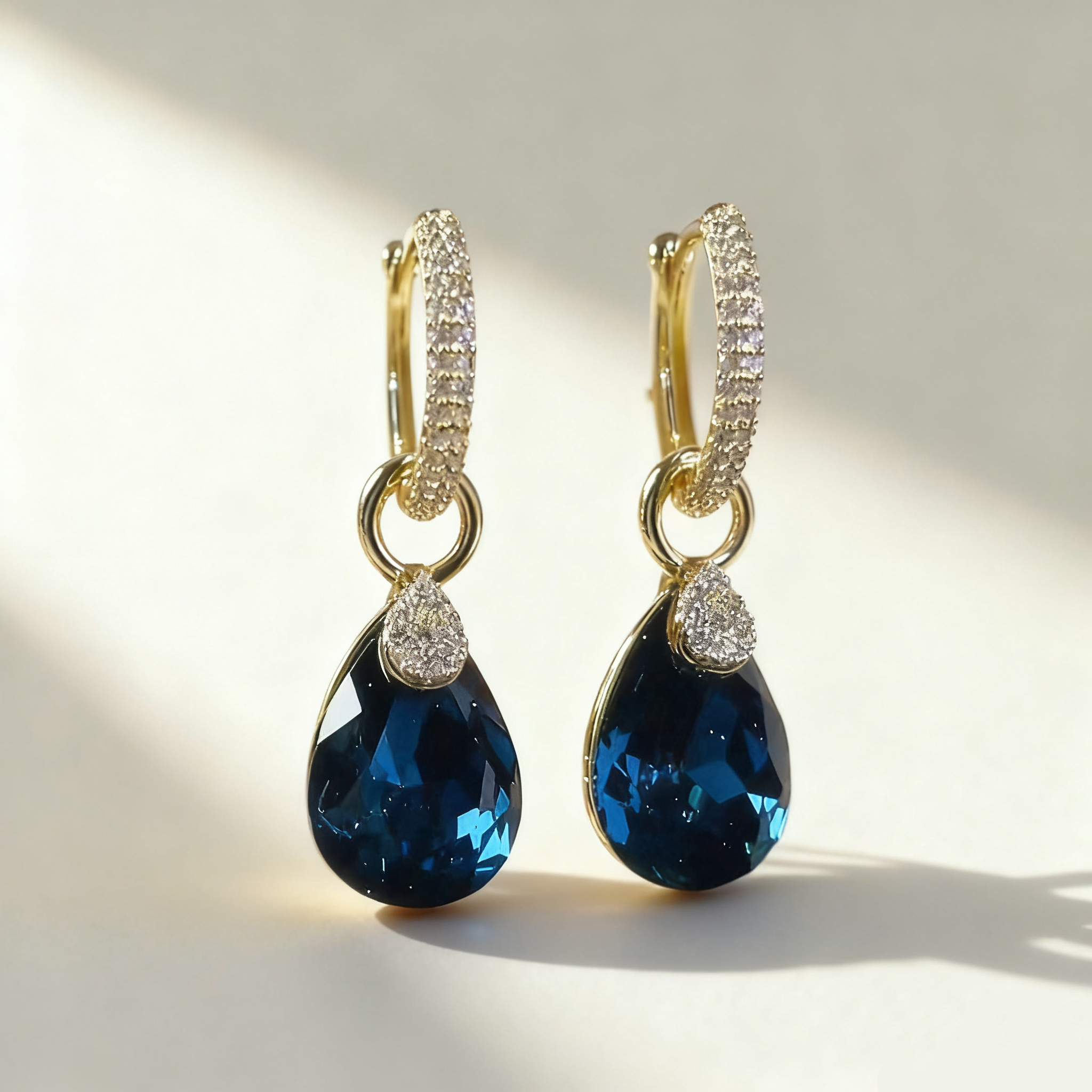 Blue Teardrop Earrings