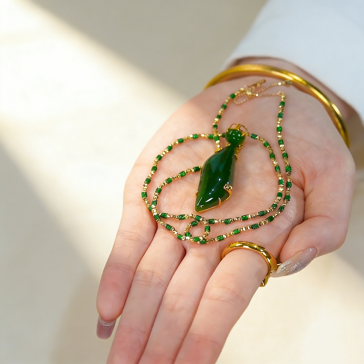 Jade “Beauty Waist” Pendant Necklace