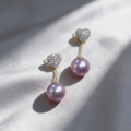 Elegant Heart Tassel Pearl Earrings