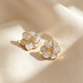 Pearl Blossom Stud Earrings