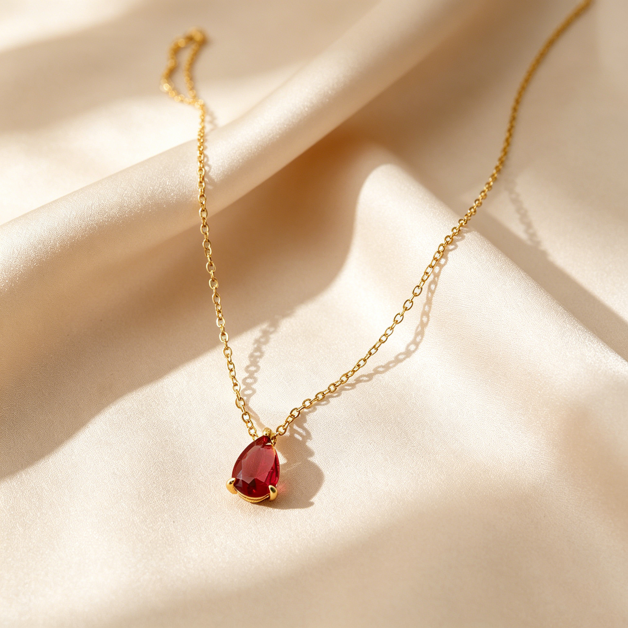Birthstone Teardrop Necklace
