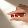 Ruby Double-Layer Floral Earrings