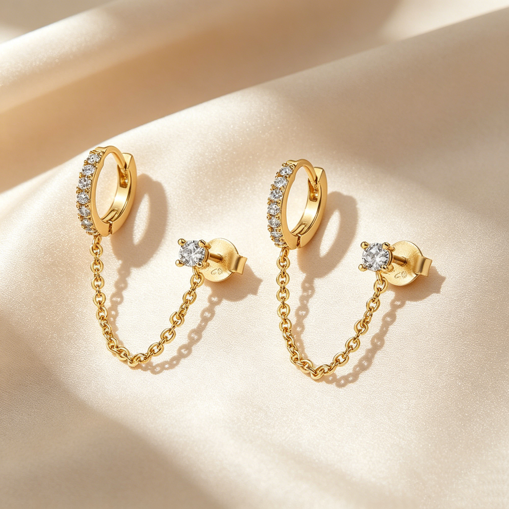 Star Chain Earrings