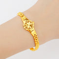 Alluvial Gold Sunflower Watch Style Bracelet