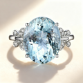 Blue Sapphire Diamond-Accented Butterfly Ring