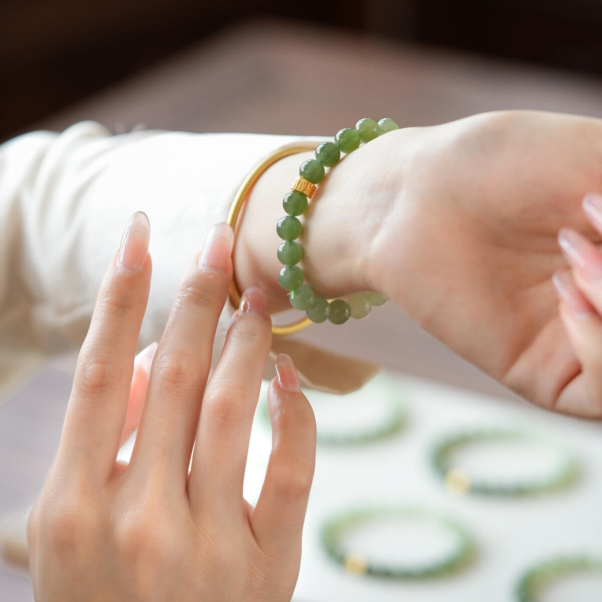 Gradient Jade Bracelet