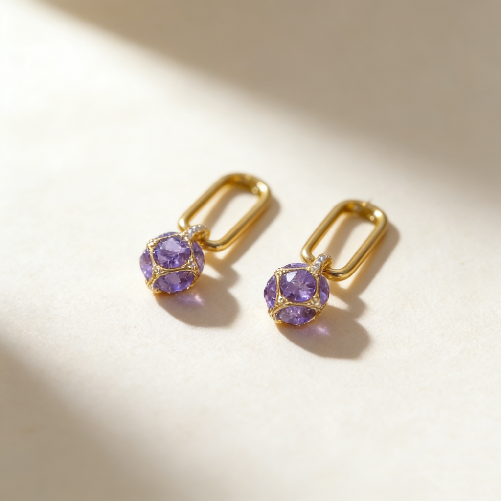 Minimalist Diamond Ball Earrings