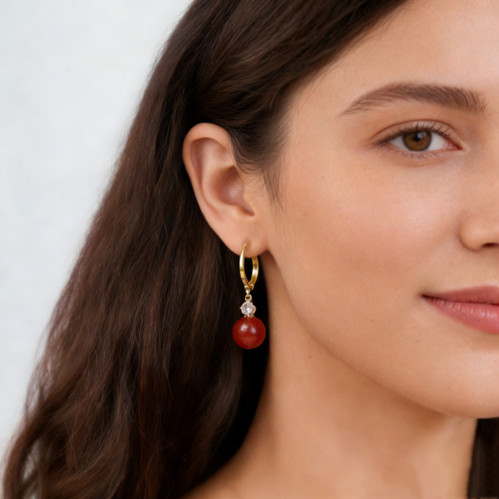 Elegant Drop Hoop Earrings