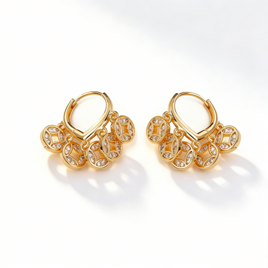 Elegant Circle Tassel Earrings