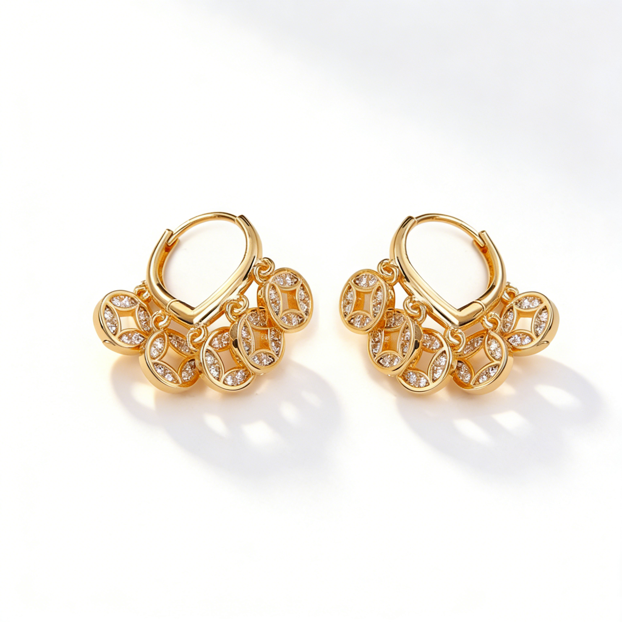 Elegant Circle Tassel Earrings