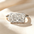 Minimal Emerald Cut Ring