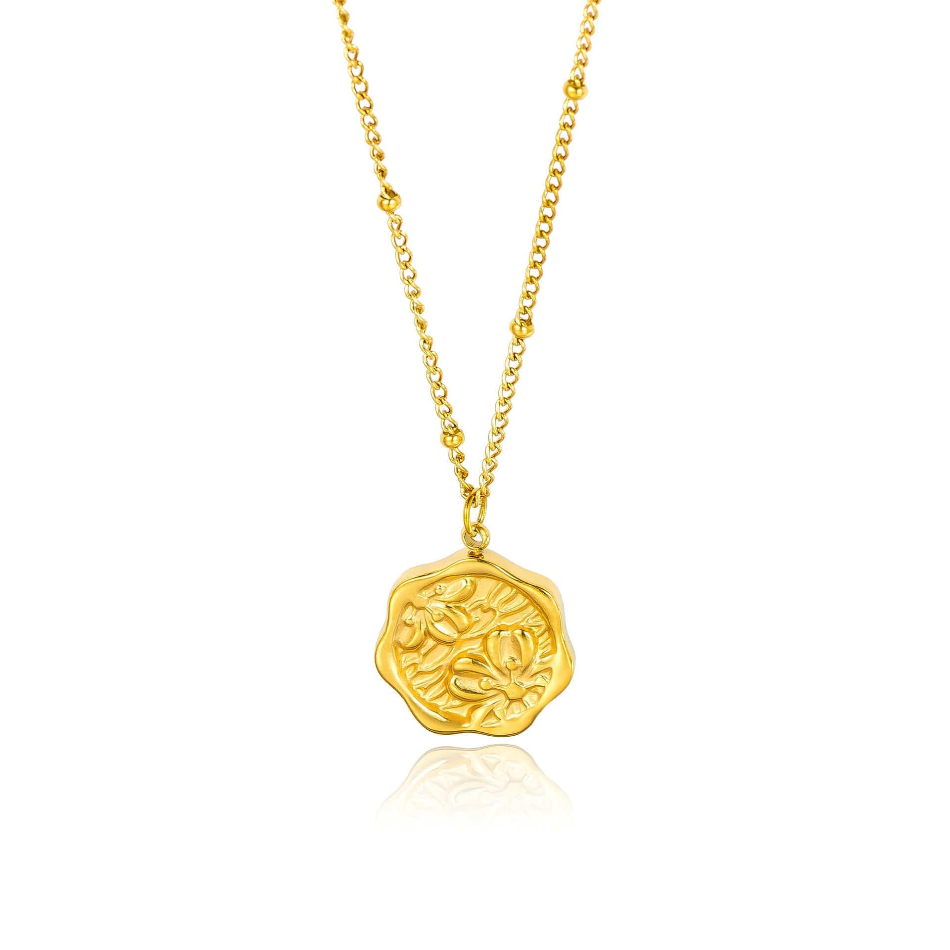 GOLD COIN PENDANT NECKLACE