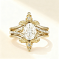 Gold Flower Stackable Ring Set