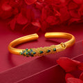 Enamel Peacock Bangle
