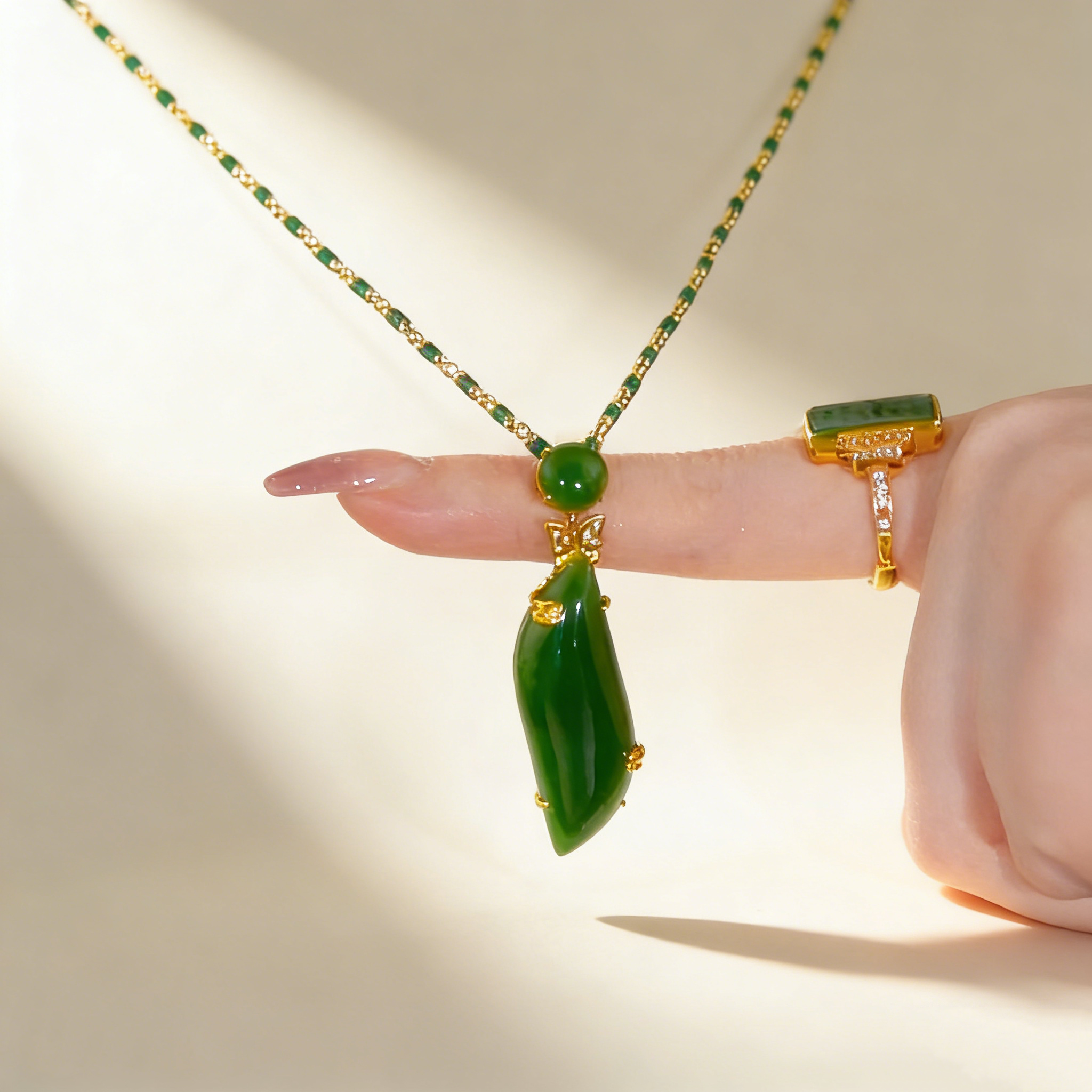 Jade “Beauty Waist” Pendant Necklace