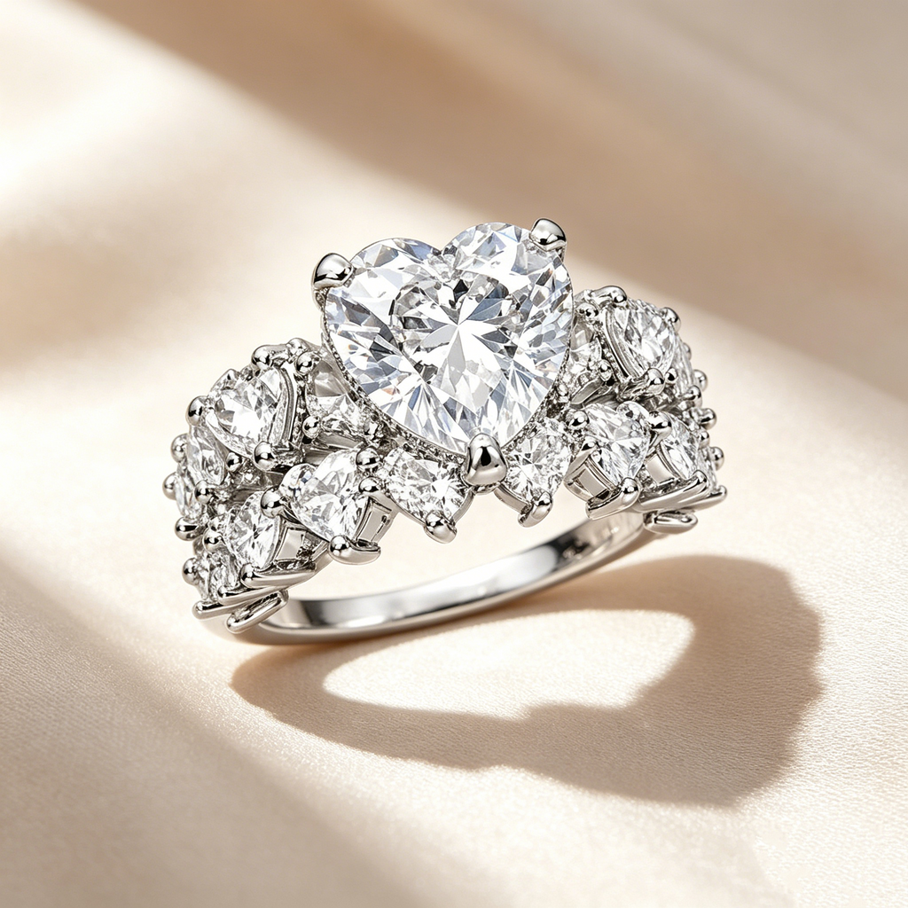 Heart Cut Stackable Ring Set