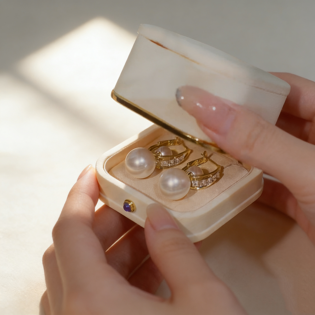 Double Pearl Earrings