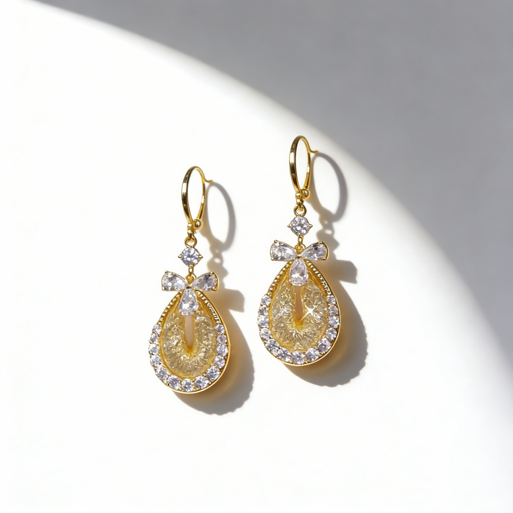 Elegant Petal Waterdrop Earrings