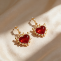 Flame Heart Earrings