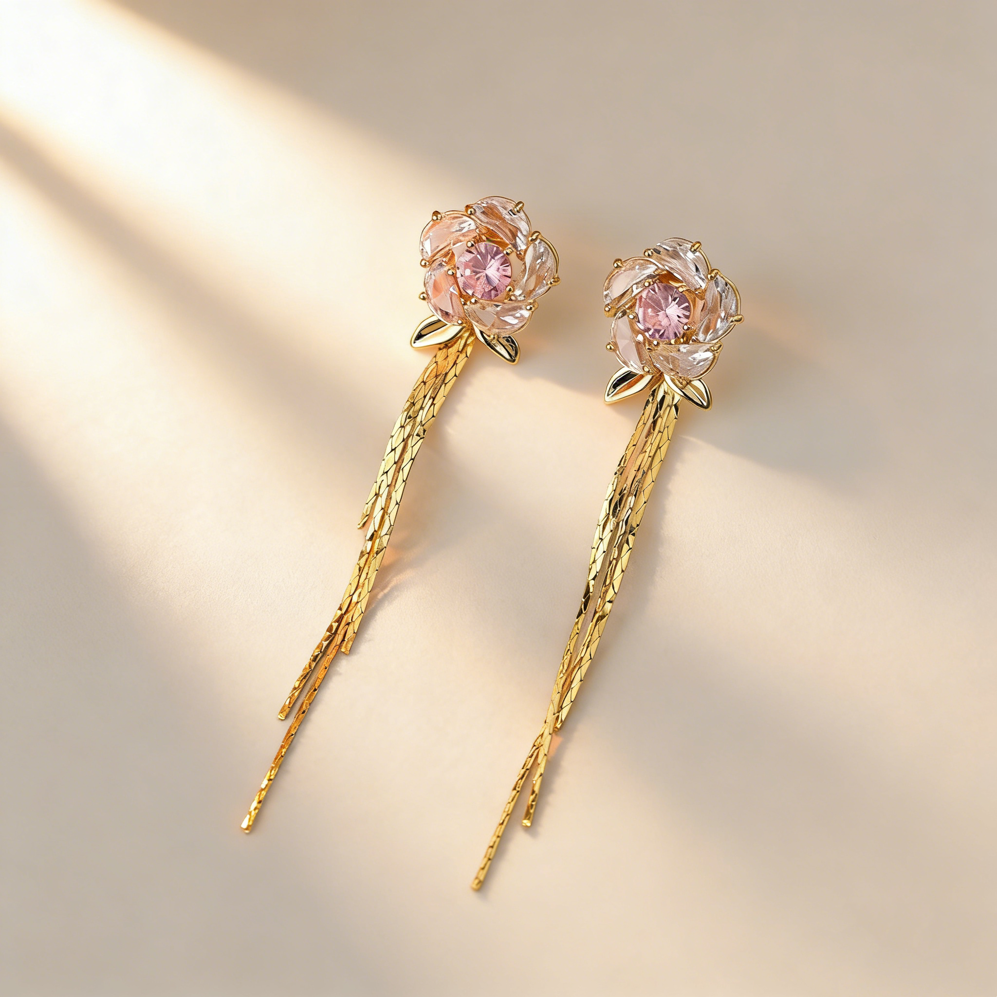 Flower Tassel Earrings