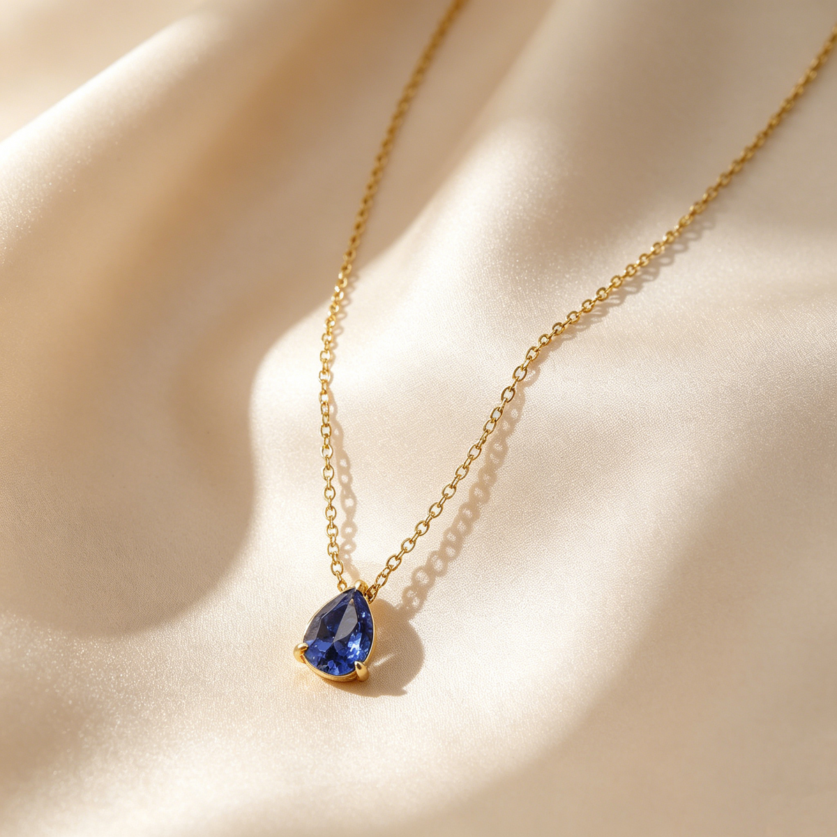 Birthstone Teardrop Necklace